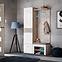 Garderobe Gustavo V + Kissen Eiche Wellington/Weiß,3