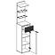 Schrank Gustavo Typ B+C Wellington/Weißer Glanz,4
