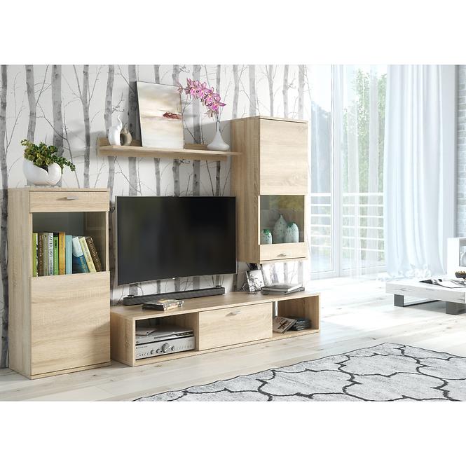 Wohnwand Rico 185cm Eiche Sonoma