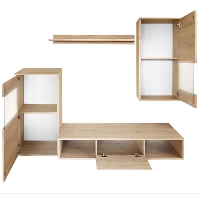 Wohnwand Rico 185cm Eiche Sonoma