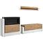 Wohnwand Z Biofireplace Queens 290cm Artisan/Weiß,3