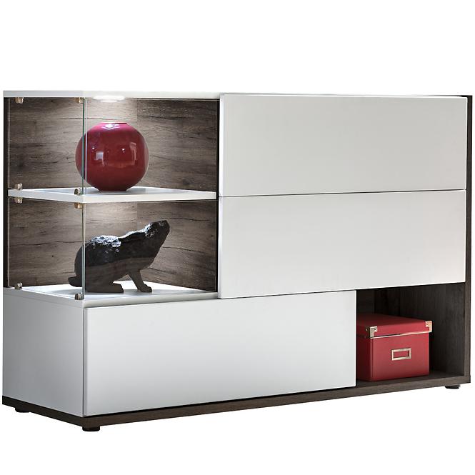 Kommode Sb Silk 120cm White / Pearl Elm / White Gloss