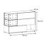 Kommode Sb Silk 120cm White / Pearl Elm / White Gloss,2