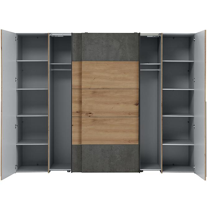 Schrank Narago 2 270cm Eiche Artisan/Beton