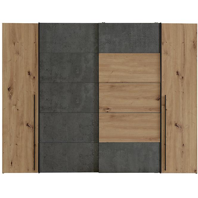 Schrank Narago 2 270cm Eiche Artisan/Beton