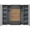 Schrank Narago 3 270cm Eiche Artisan/Beton,3