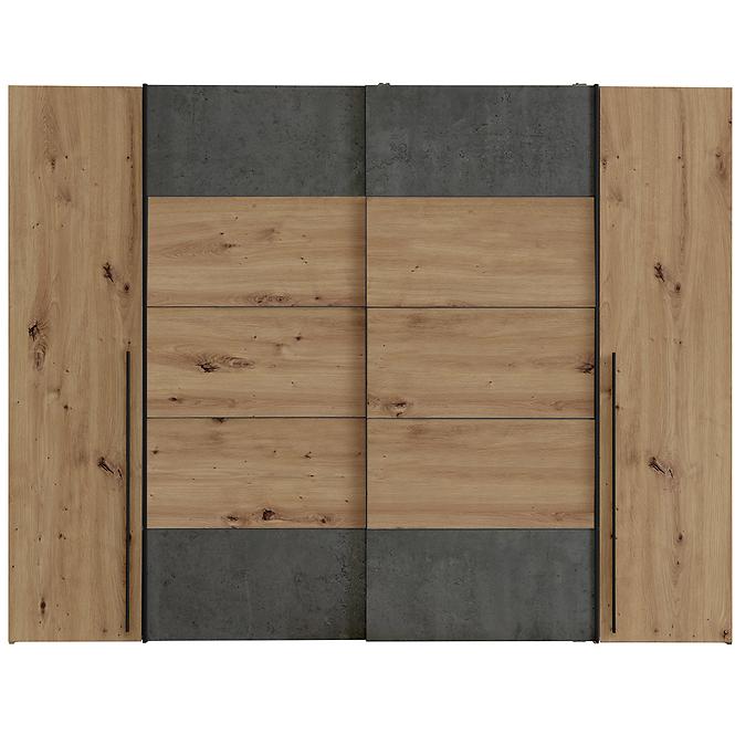 Schrank Narago 4 270cm Eiche Artisan/Beton