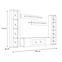 Wohnwand + Biofireplace Fly M2 + Glas Schwarz,2