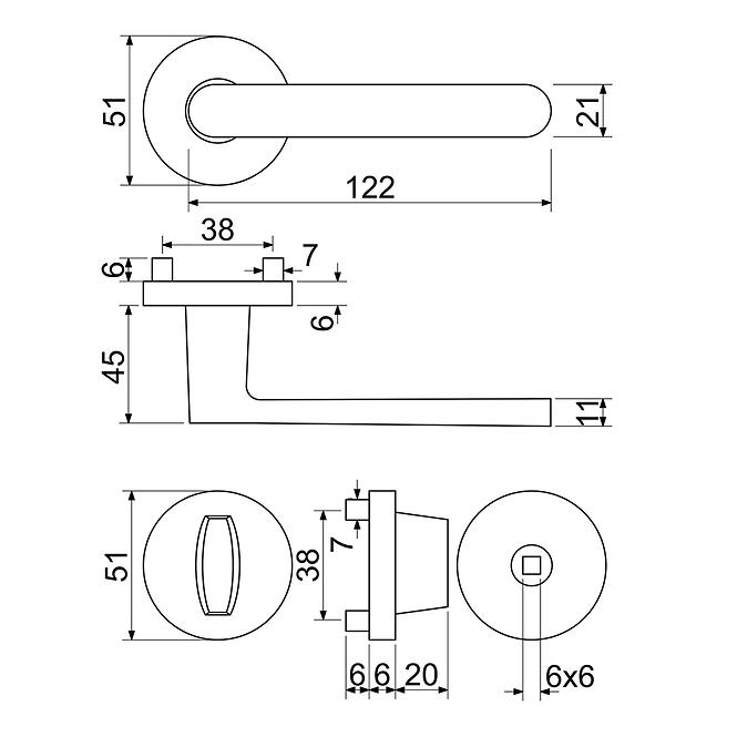 Aluminiumbeschläge rk.k16.como.wc.ce