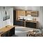 Küchenzeile Modena  60lo-210 2f Schwarz / Handwerkliche Eiche,8