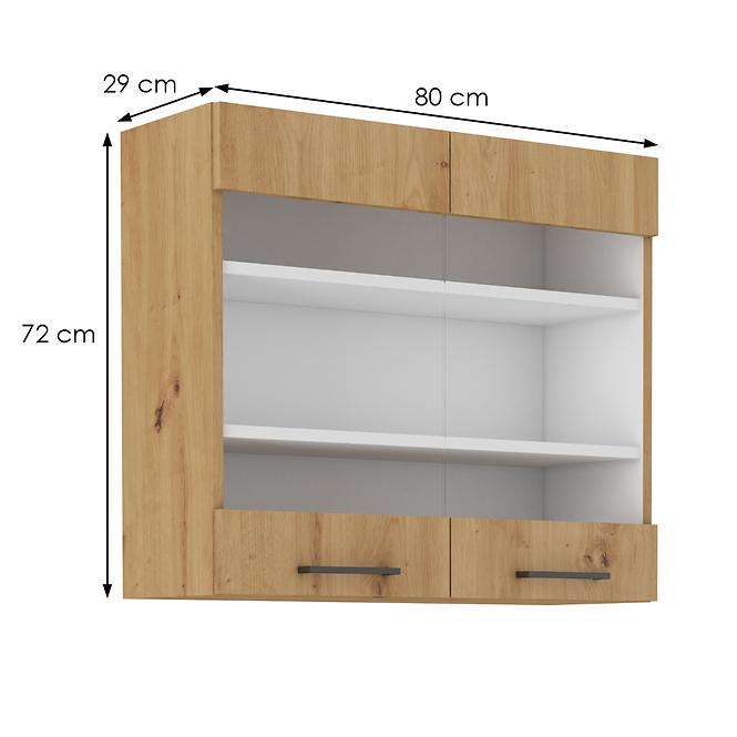 Küchenzeile Modena  80gs-72 2f Handwerkliche Eiche