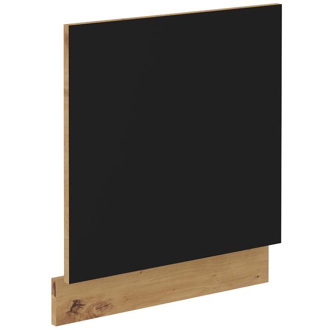 Front Modena 570x596 Schwarz / Handwerkliche Eiche