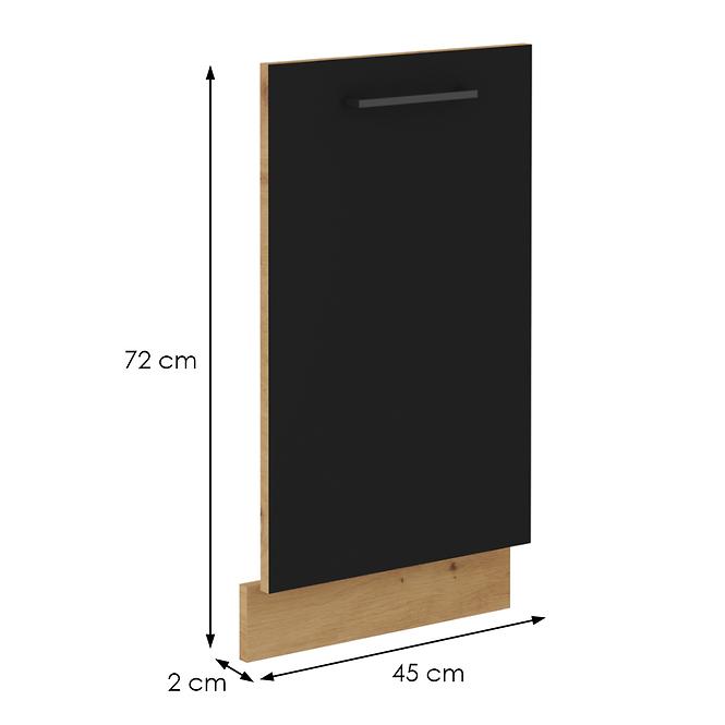 Front Modena 713x446 Schwarz / Handwerkliche Eiche