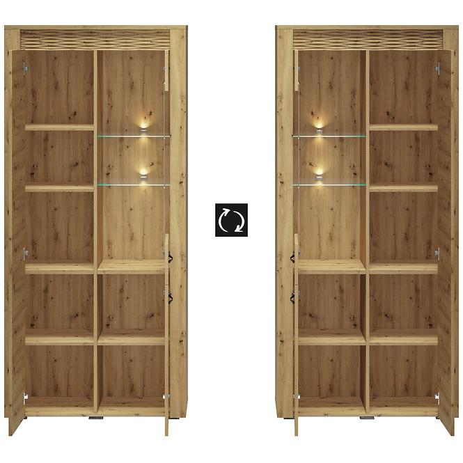 Vitrine Artis 04 92cm Eiche Artisan