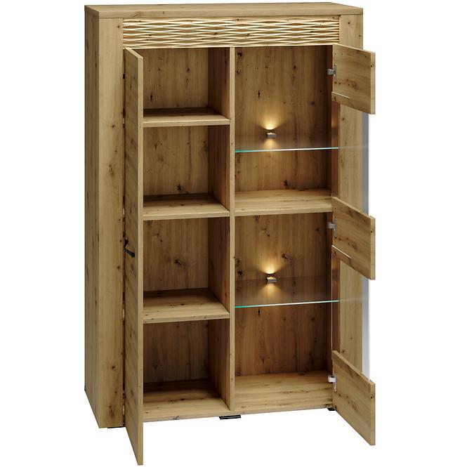 Vitrine Artis 05 92cm Eiche Artisan