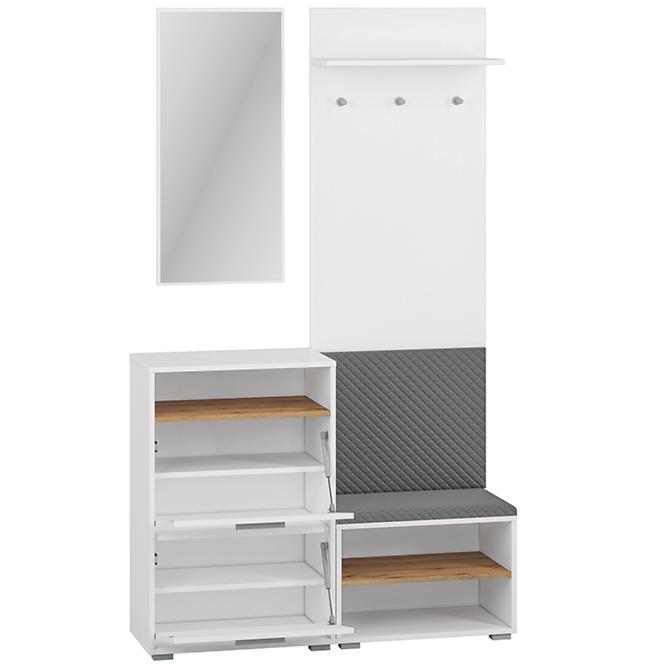 Garderobe Loret Weiß/Eiche Wotan