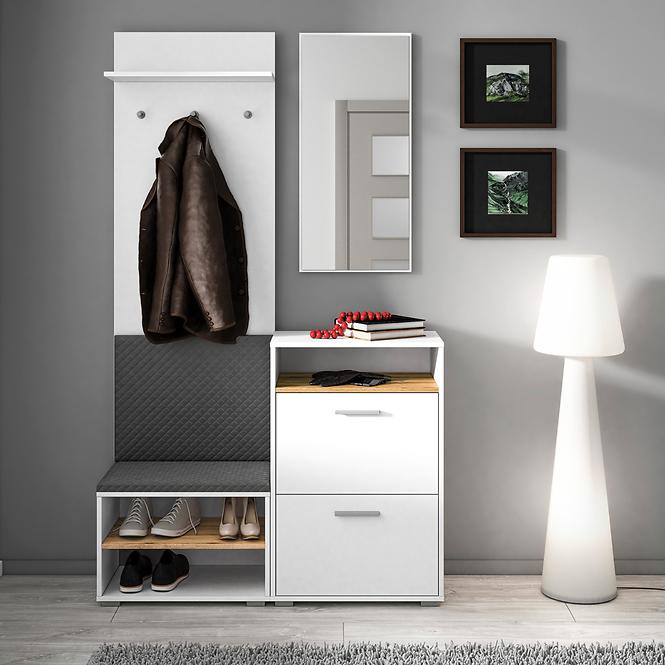 Garderobe Loret Weiß/Eiche Wotan