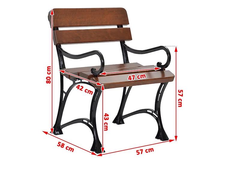 Stuhl aus Holz Royal mit Armlehnen 