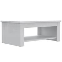 Couchtisch Durt511-C04 Weiß / Weiß-Glanz