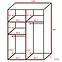 Schrank Bill 3l Zrcadlo 138 Weiß,2