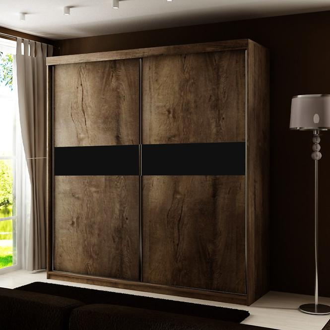 Schrank Top 4 200 Dunkle Asche,3