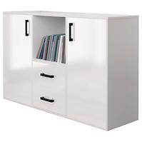 Kommode Herakles 1 136cm Weiß/ Weiß Glanz