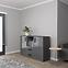 Kommode Herakles 1 136cm Grau/Grau Glanz,3