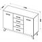 Kommode Sven 2d4s 130cm Eiche Nash / Andersen Kiefer,2