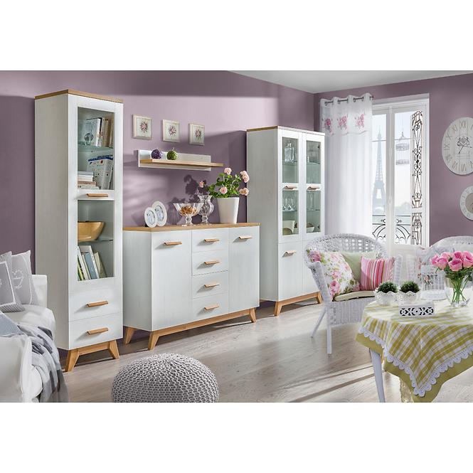 Vitrine Sven 2d2w 85cm Eiche Nash / Andersen Kiefer