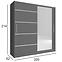 Schrank Maja I 200cm Alu Graphit/Spiegel,2