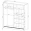 Schrank Maja I 200cm Alu Graphit/Spiegel,3