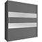 Schrank Maja II 180cm Graphit Z 2 Spiegelstreifen