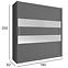 Schrank Maja II 180cm Graphit Z 2 Spiegelstreifen,2