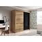 Schrank Verona 200cm Eiche Wotan/Schwarzes Glas/Eiche Wotan,6