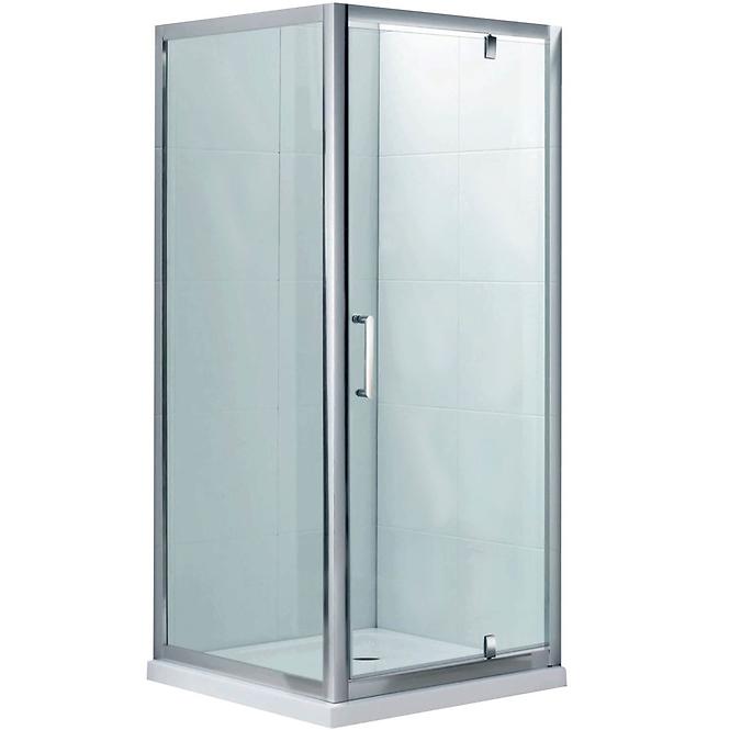 Duschkabine Marko 80 klares Glas - Chrom