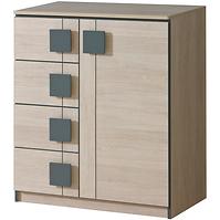 Kommode Gumi G3 80cm Eiche Samanta/Grau