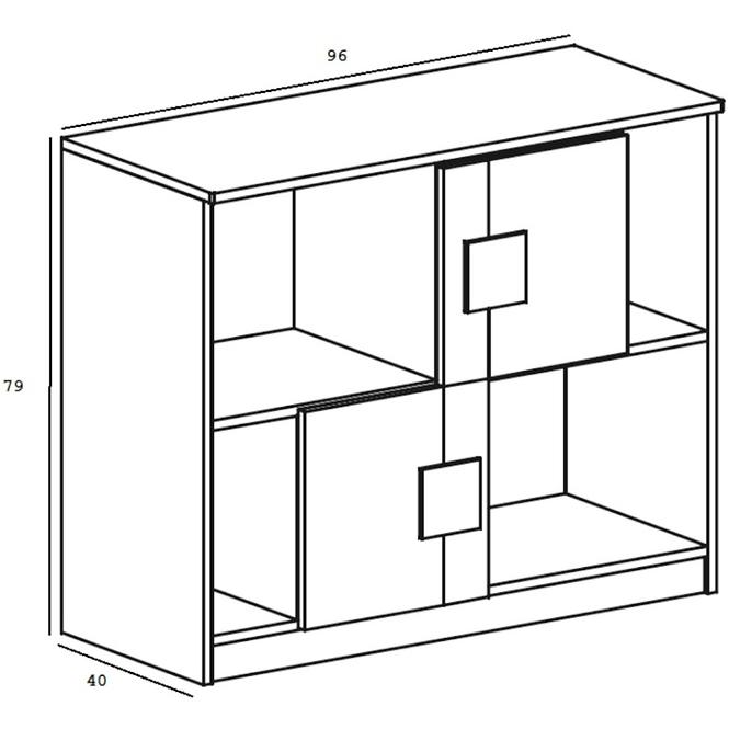 Bett + Schreibtisch Gumi G19 Eiche Samanta/Grau