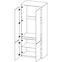 Schrank Arca 2D AR1 Eiche Wotan/Arktisches Weiß,3