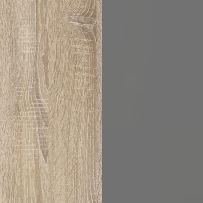 Bett Yoop Ypl09 90x200cm Eiche Sonoma/Grau