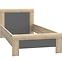 Bett Yoop Ypl09 90x200cm Eiche Sonoma/Grau