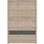 Schrank Yoop Yps83 133cm Eiche Sonoma/Grau,2