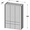Schrank Yoop Yps83 133cm Eiche Sonoma/Grau,4