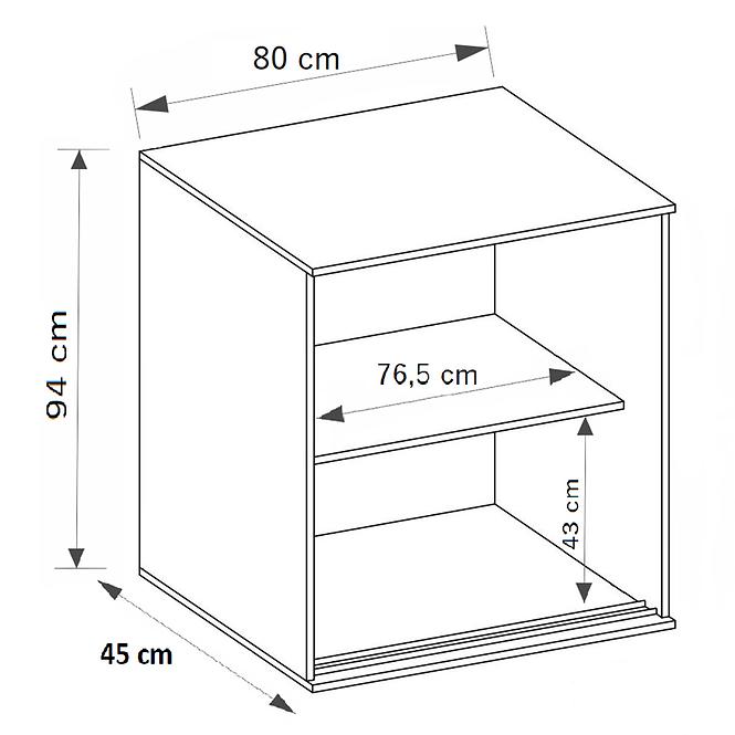 Kommode Tablet T6 80 Eiche Sonoma