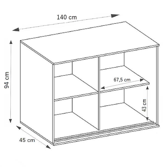 Kommode Tablet T5 140 Eiche Sonoma