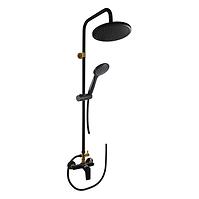 RAV-SLEZAK COLORADO Duschmischer mit Regendusche schwarz/gold - Teilung 150mm CO182.5/3CMATZ