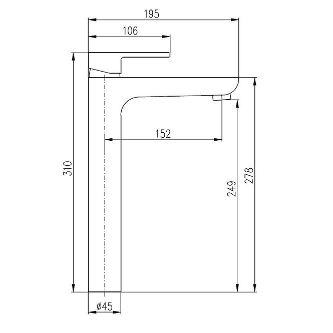 RAV-SLEZAK VLTAVA Waschtischmischer 310mm VT430.0