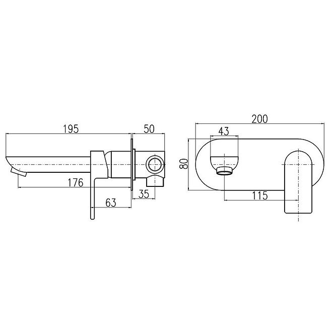 RAV-SLEZAK VLTAVA Eingebauter Waschbeckenhahn VT435