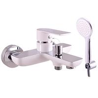 RAV-SLEZAK VLTAVA Bademischer mit Dusche Chrom/Weiß - Teilung 150 mm VT454.5/1CB