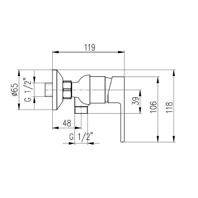 RAV-SLEZAK VLTAVA Duschmischer schwarz VT481.5CMATC