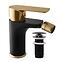 RAV-SLEZAK VLTAVA5 Bidet Wasserhahn mit Ablauf schwarz/gold VT545.0KCMATZ
